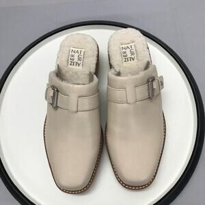 Naturalizer Womens Wayde Buckle Flatform Slip-On Shoes Size 8.5 Color: Porcelain